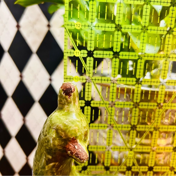 Vintage Peacock Sculpture Gorgeous Glaze– 15” Long, 10” High - Picture 11 of 17